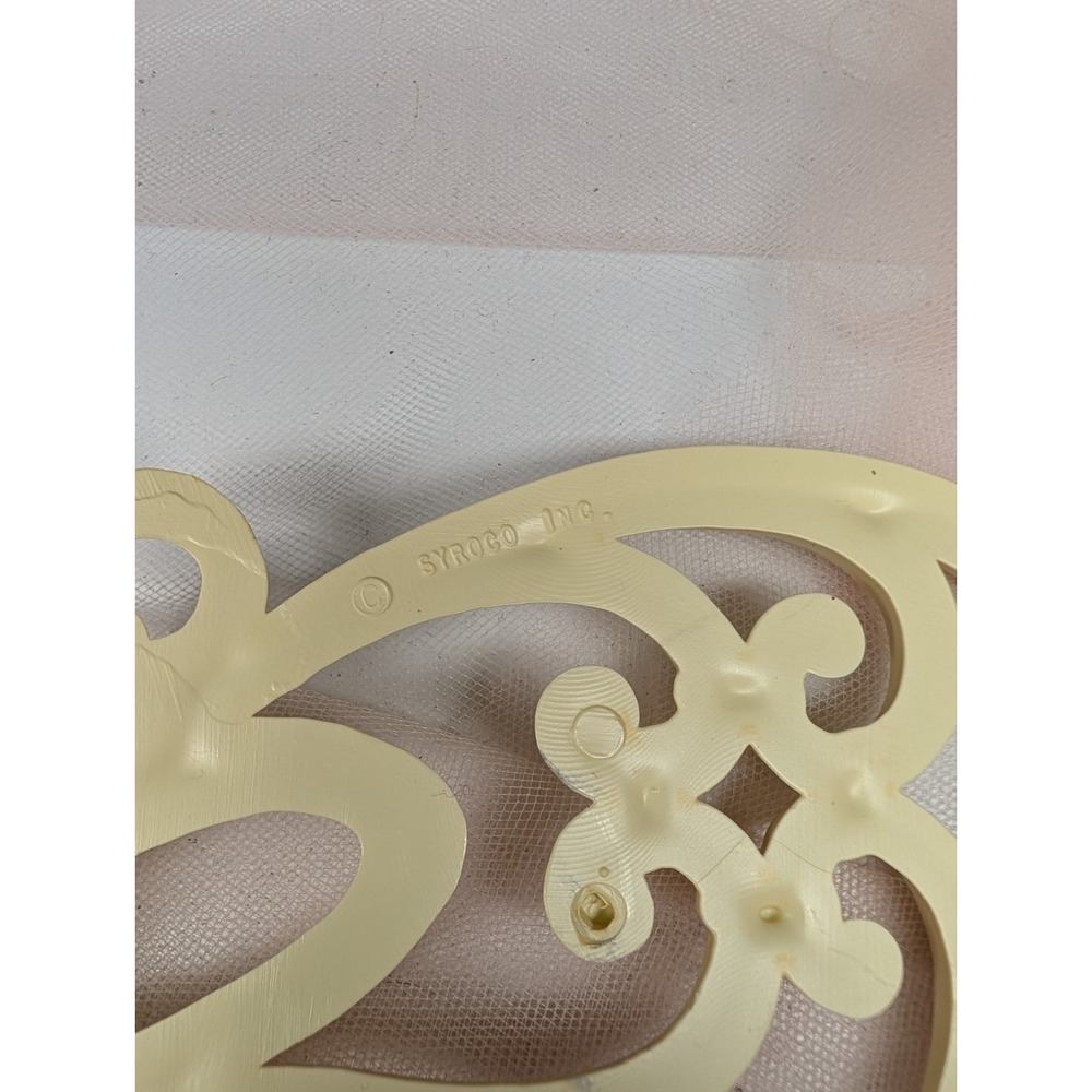 Mid Century Homco / Syroco Cream Butterfly Wall Plaques Set of 2 Retro 7551 - Picture 6 of 9